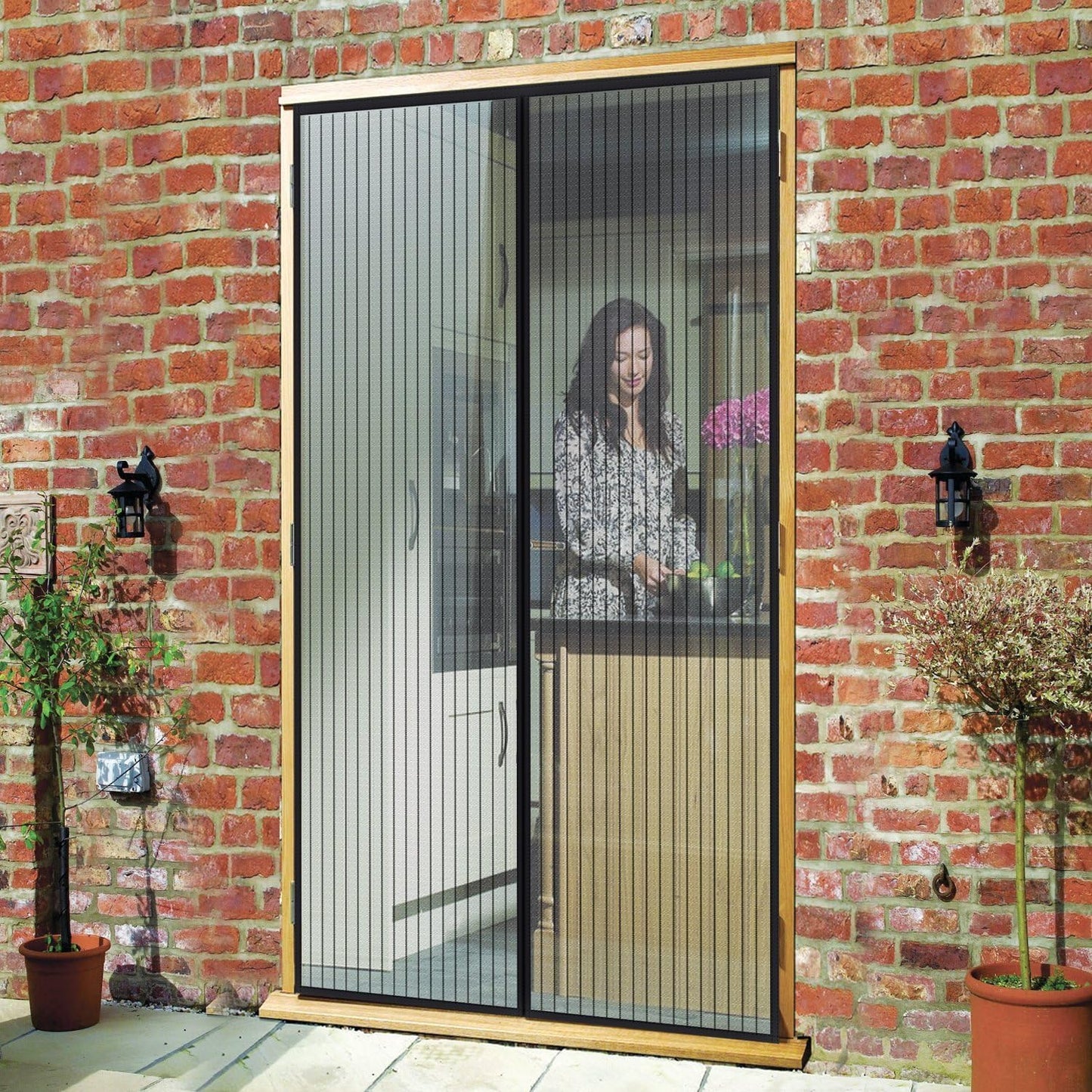 Magic Mesh Cortina Magnética Antimosquitos - Mosquitera 210x100 cm Negro - Trendys.es