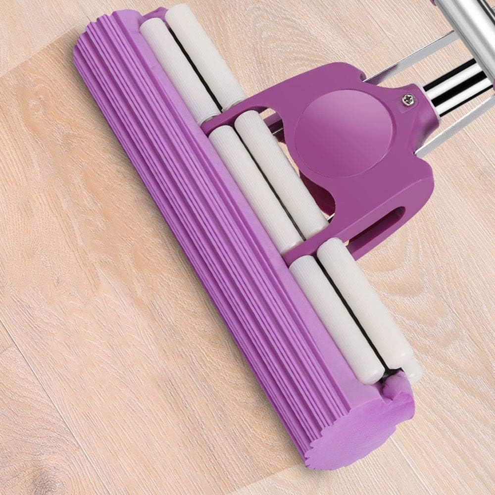 Fregona de Doble Rodillo PVA - Fregona Telescópica con Cabeza de Esponja Súper Absorbente y Cubos Separados - Trendys.es
