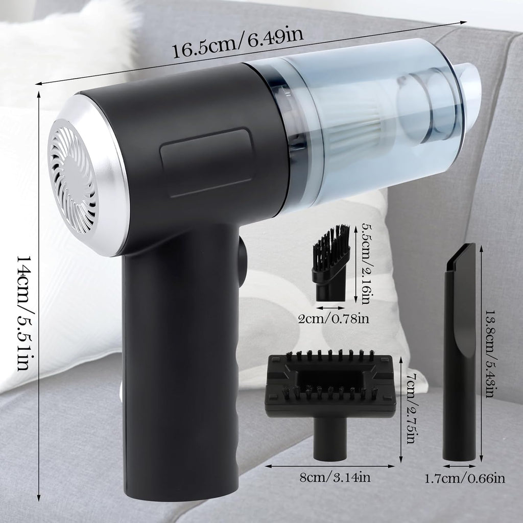 Aspiradora de Mano Inalámbrica - Mini Aspiradora para Autos, Coche, Oficina y Hogar con Carga USB - Trendys.es