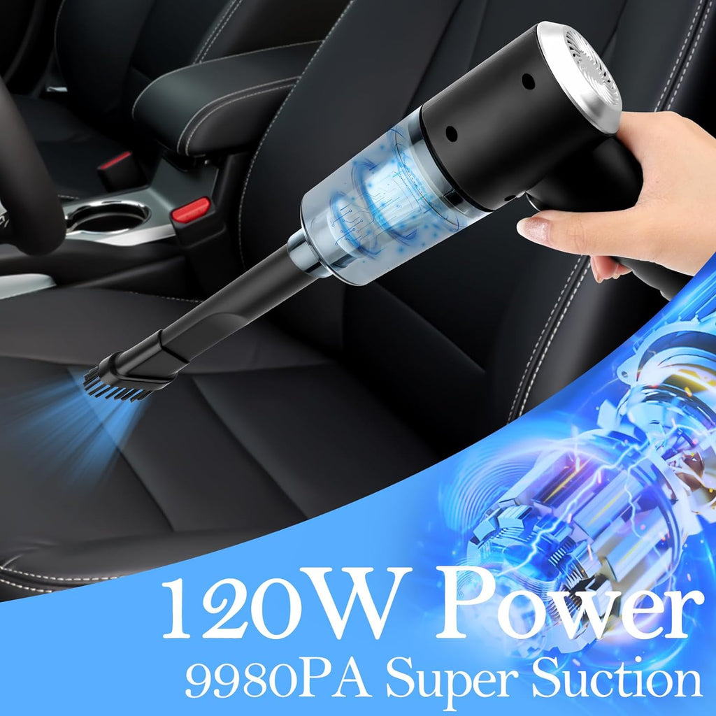 Aspiradora de Mano Inalámbrica - Mini Aspiradora para Autos, Coche, Oficina y Hogar con Carga USB - Trendys.es