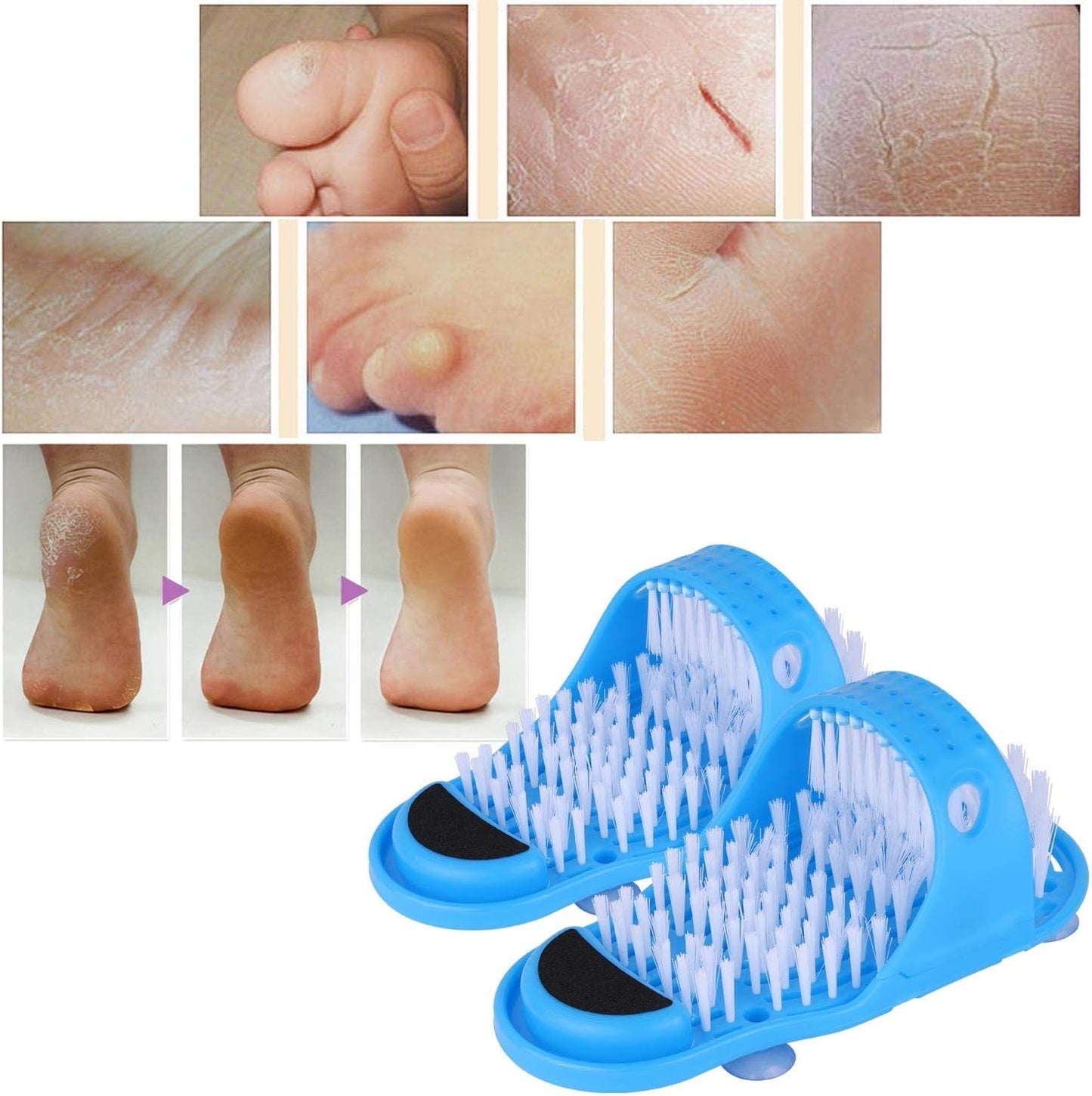 Masajeador Limpiador Spa Exfoliante – Zapatillas de Ducha para Cuidado de los Pies - Trendys.es