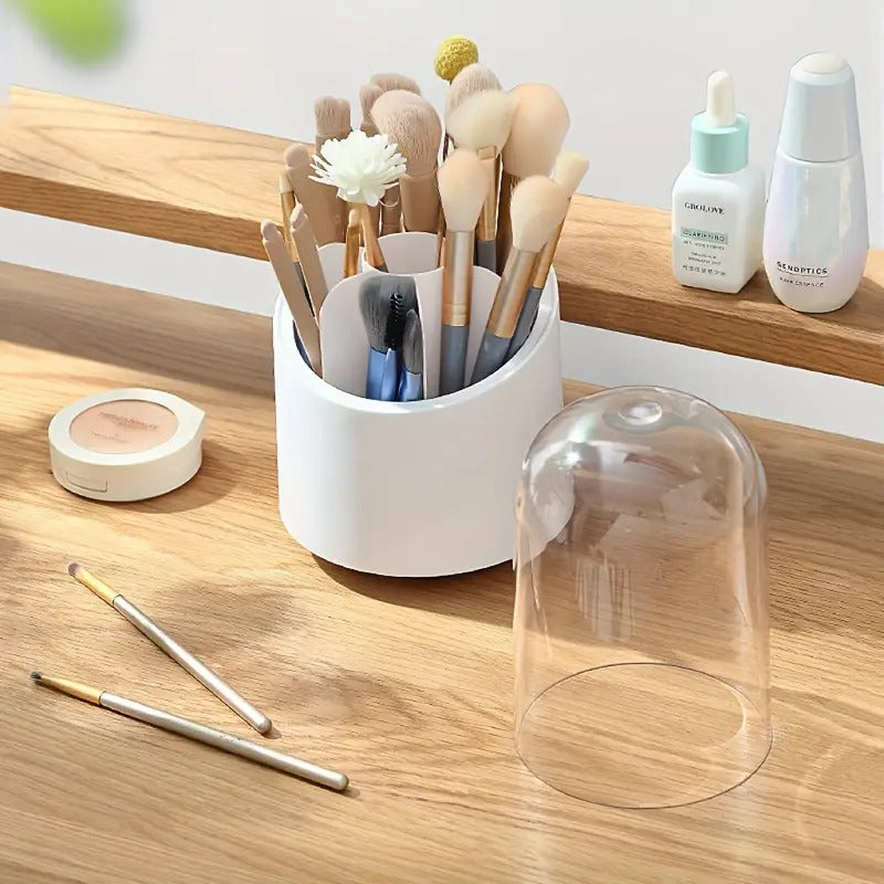 Organizador maquillaje giratorio con tapa - Trendys.es