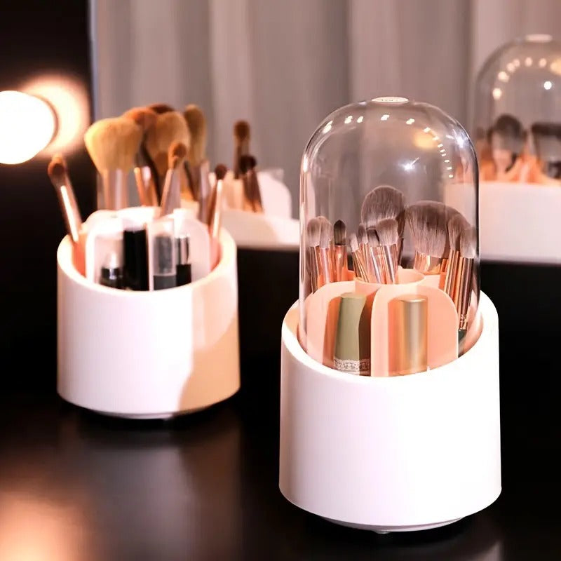 Organizador maquillaje giratorio con tapa - Trendys.es