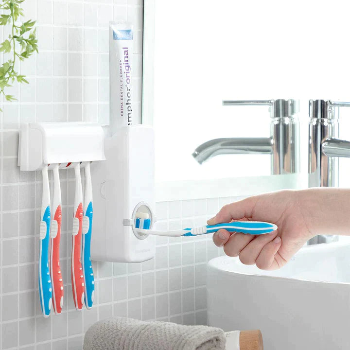 Soporte cepillo de dientes y dispensador - Trendys.es