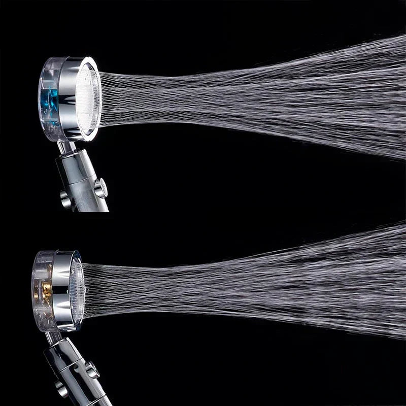 Cabezal de Ducha con Cargador Turbo - Alcachofa de Ducha con Presión Ajustable y Diseño de Hélice - Trendys.es 
