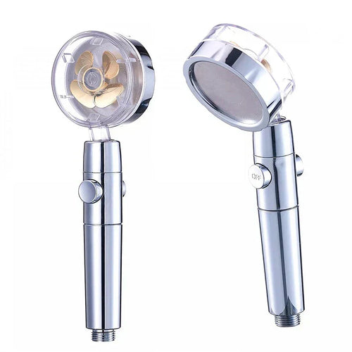 Cabezal de Ducha con Cargador Turbo - Alcachofa de Ducha con Presión Ajustable y Diseño de Hélice - Trendys.es 