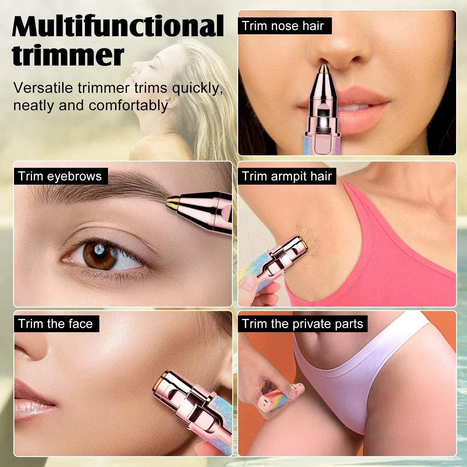 Depiladora facial 2 en 1 | Efecto purpurina - Trendys.es 